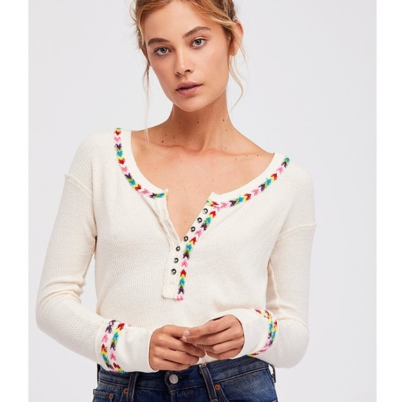 🆕️ Classic Free People Rainbow Thermal - Picture 4 of 7
